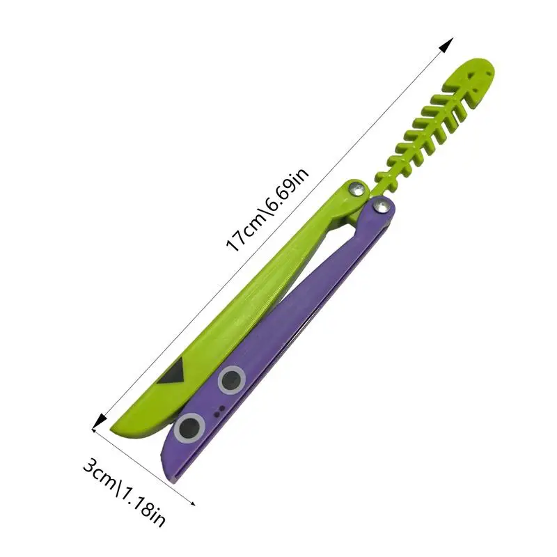 Foldable Butterfly Knifes Trainer Portable ABS Pocket Practice Knife Training Tool for Outdoor Games Balisongs Trainer