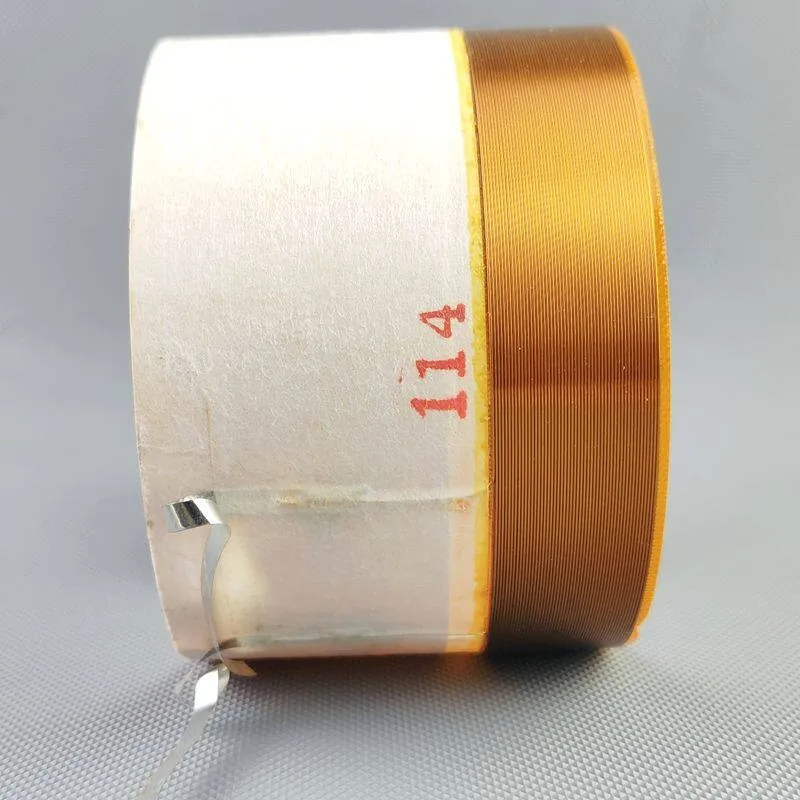 1개 114mm 보이스 코일 2겹 알루미늄 원형 와이어 베이스 스피커 부품 8Ω 80mm 유리섬유 포머