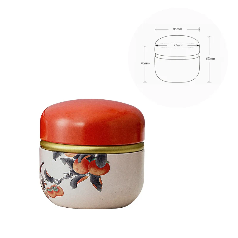 Tinplate Empty Tins Jars tea tin box tea canister Chinese Sweet Storage Containers Refillable Boxes Cans with Lid for Loose Tea Candles Crafts Storage