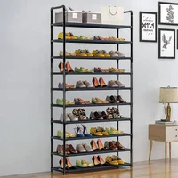 10 Tier Standing Shoe Shelf High-capacity and Simple Shoe Cabinet Save Space Household Rack Student Dormitory Storage Cabinets 1