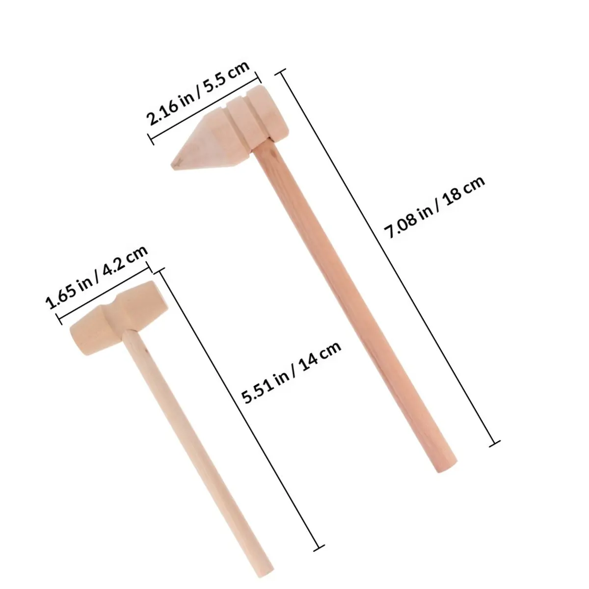 10Pcs 나무 망치 어린이를위한 창조적 인 작은 미니 망치 안전하고 부드러운 표면 손 눈 조정 민첩성 도구