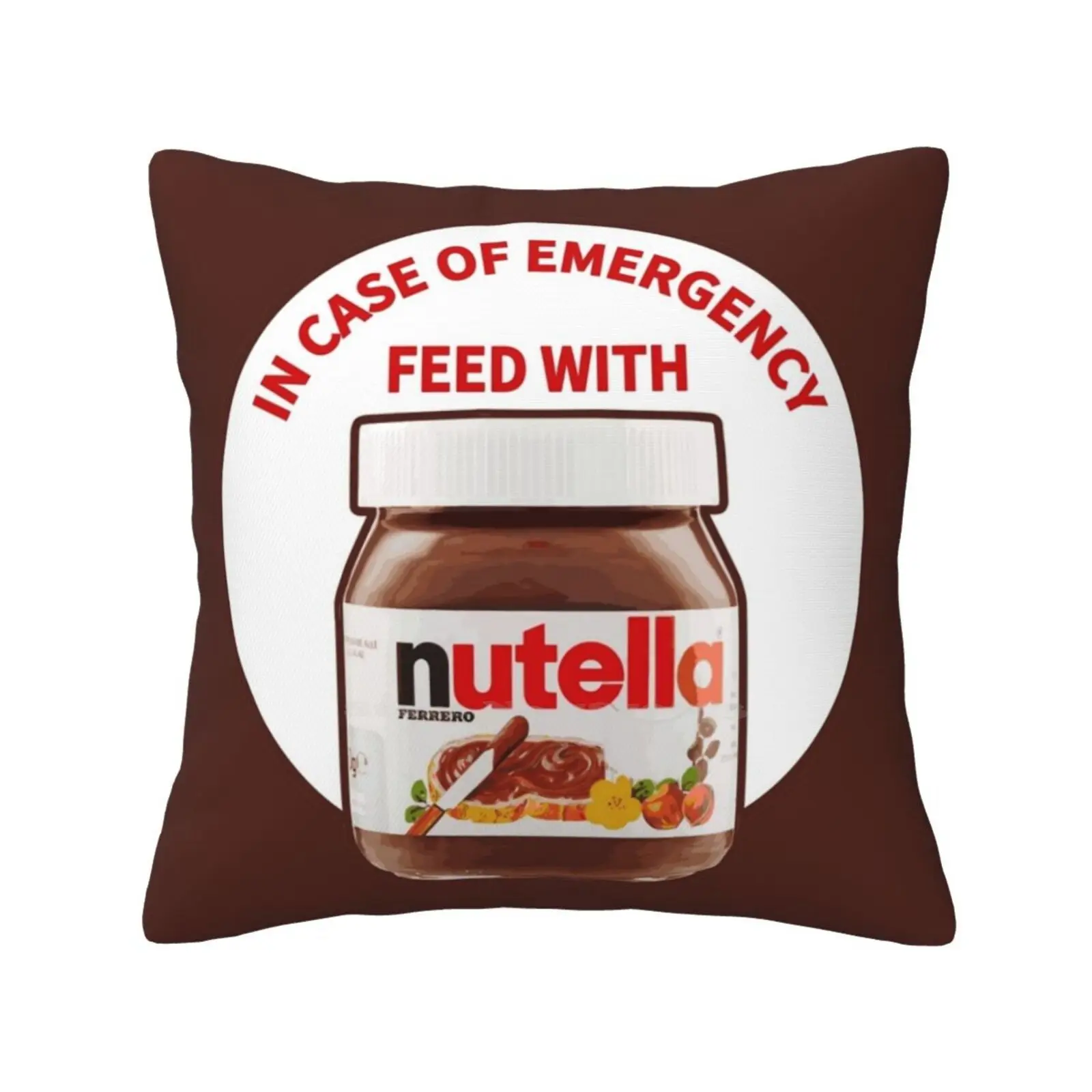 In Caso Di Alimentazione Di Emergenza Con Fodera Per Cuscino Nutella Hug Federa In Custodia Alimentazione Di Emergenza Nutella Divertente Cioccolato N