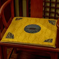 New Chinese-style Solid Wood Chair Non-slip Pads Household Cotton Linen Breathable Chair Cushion Study Decorative Chair Mats 2