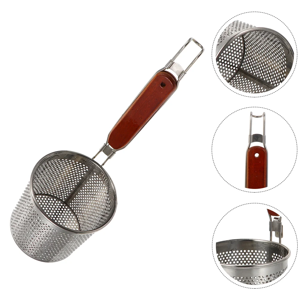 

Stainless Steel Strainer Spoon Spaghetti Pasta Basket Noodle Colander Punching Filter Screen Rice Noodle Boiling Spicy Hot Scoop