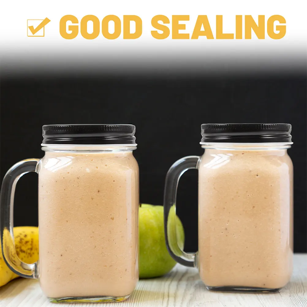 Wide Mouth Jar Lids Metal Leak Proof Canning Jar Caps Yogurt Jam Honey Jars Airtight Seal multiuse kichen tool 10pcs