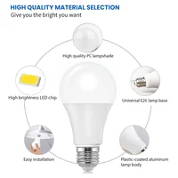 4PCS Radar Motion Sensor LED Light Bulb E26 110V Dusk‑to‑Dawn Auto On Off 6W 9W 12W 15W 18W 20W Smart Sensor Lamp for Porch Courtyard Basement Garage Stairway 2