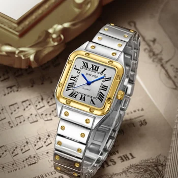 Square Bamboo Quartz Watch 1
