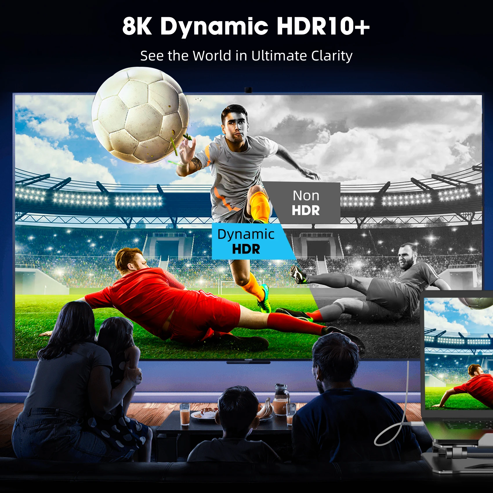 รูปสินค้า สาย HDMI ความละเอียดสูง 8K/60Hz 4K/120Hz สำหรับ PS5 PS4 แล็ปท็อป