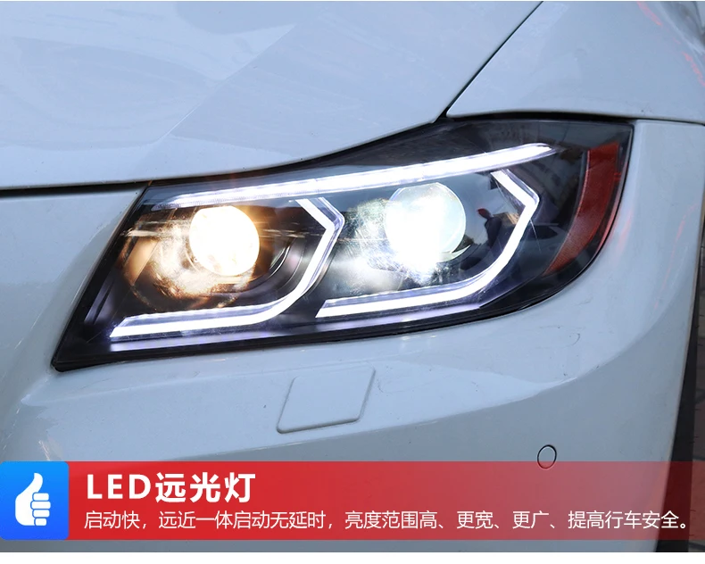 

Car Bumper Headlamp B-M-W E90 Headlight 320i 318i 323i 325i 2004~2010 Car Accessories HID Xenon LED Daytime Light E90 Head Light
