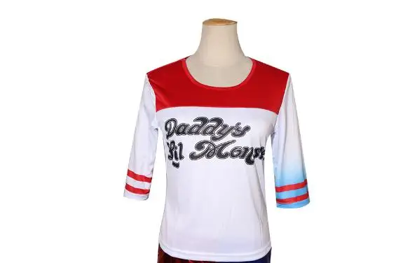 Halloween Cosplay Costume Quinn Squad Harley Monster T-shirt Pants Accessories Full Set cosplay costume halloween party shirt halloween dress outfit
