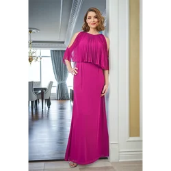 Lace Chiffon Evening Gowns Custom Made Mother of the Bride Dresses Floor Length Plus Size A Line Wedding Guest Dress