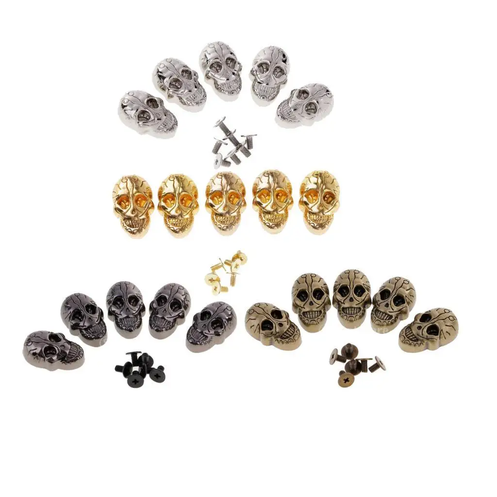 5 Sets of Skull Rivets Spikes Skull Decorative Rivets Decorative