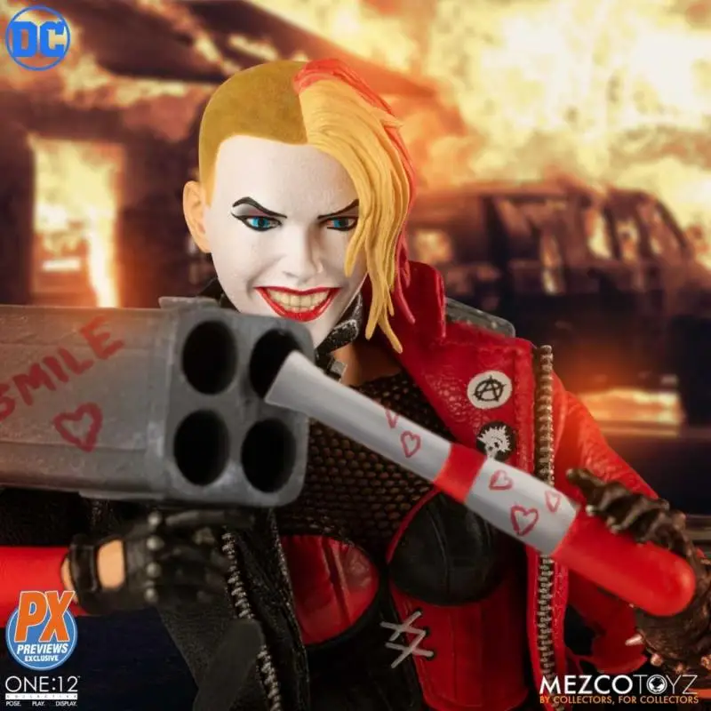 In Stock Original Mezco ONE:12 Harley Quinn PX Anime Action