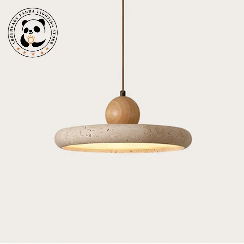 Modern Natural Stone LED Pendant Light Nordic Retro Travertine ...