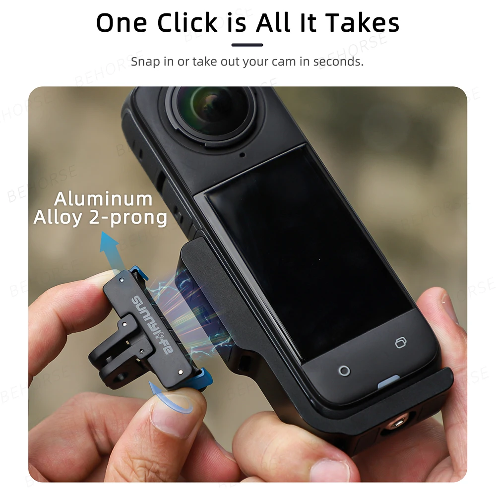 Insta360 X5/X4용 L자형 수평 수직 브래킷 Insta360 X5 카메라 액세서리용 자기식 퀵 릴리스 마운트 어댑터