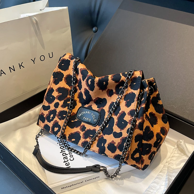 

Женская леопардовая сумка через плечо, из ПУ кожи