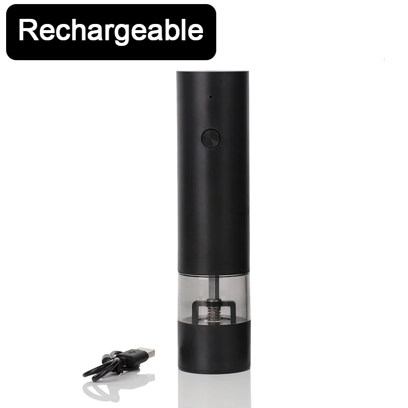 USB Rechargeable Pepper Mills Adjustable Coarseness Electric Salt And Pepper Grinder Home Spices Shaker