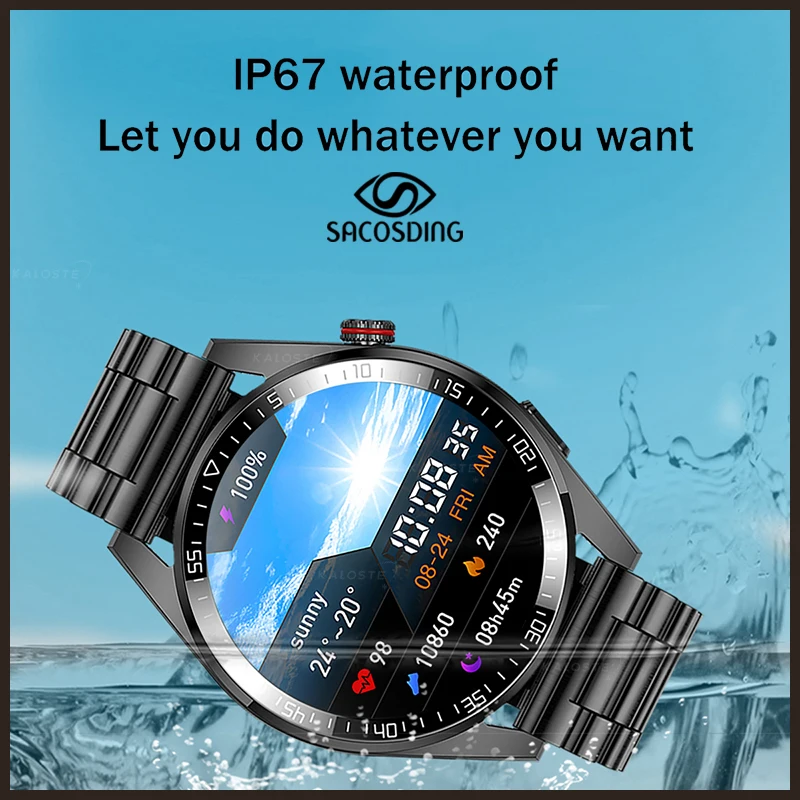 SACOSDING Ʈ ġ  ȭ 454*454 AMOLED ũ  Ʈ ġ es  ڵ  8 ⰡƮ   Smartwatch