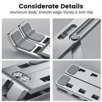 Portable Laptop Stand Aluminum Notebook Support Computer Bracket Macbook Air Pro Holder Accessories Foldable Lap Top Base For Pc 4