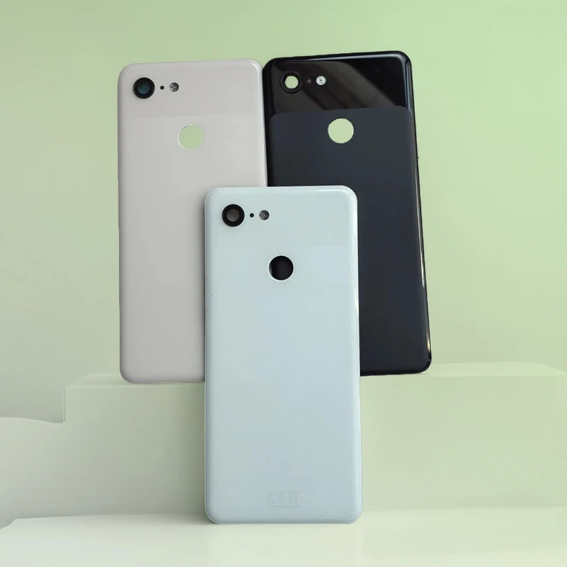 Google Pixel 3 G013A 5.5 인치 배터리 케이스용 오리지널 백 커버 후면 도어 하우징 뚜껑 패널 쉘 수리 부품 교체