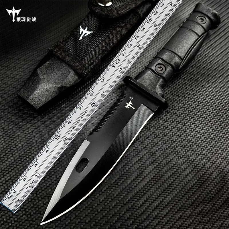 

Knife self-defense outdoor survival knife sharp high hardness field survival tactics carry straight knife blade