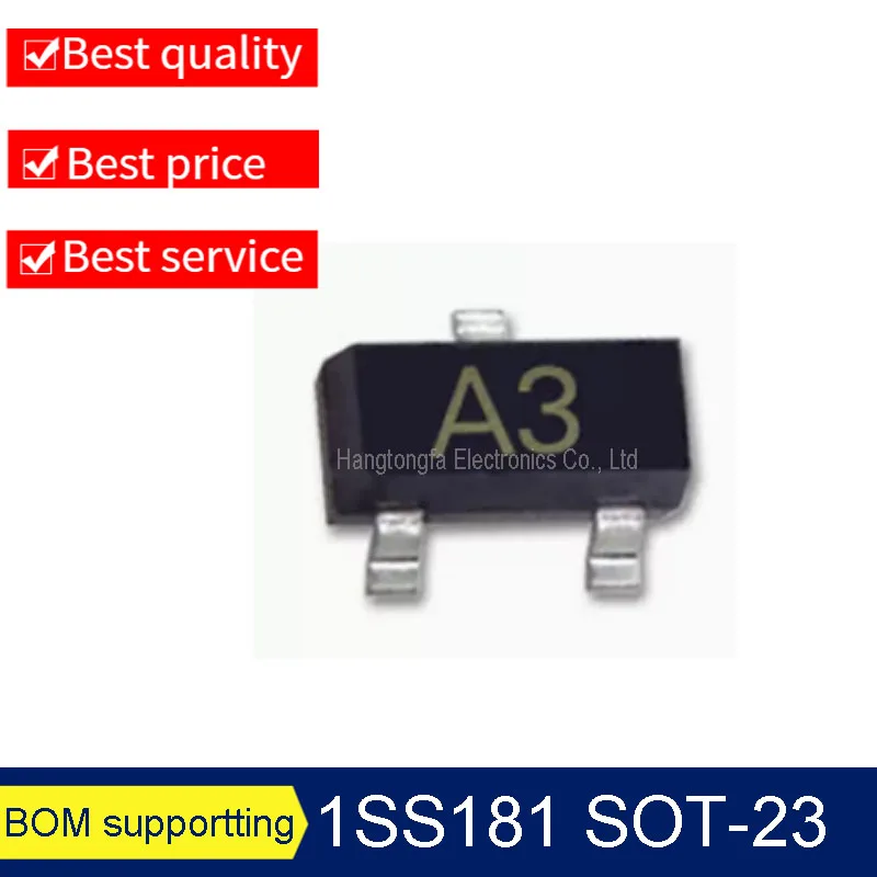 

3000 шт. 1SS187 маркировка C3 SOT-23 0.3A 85V SMD чип переключатель диод
