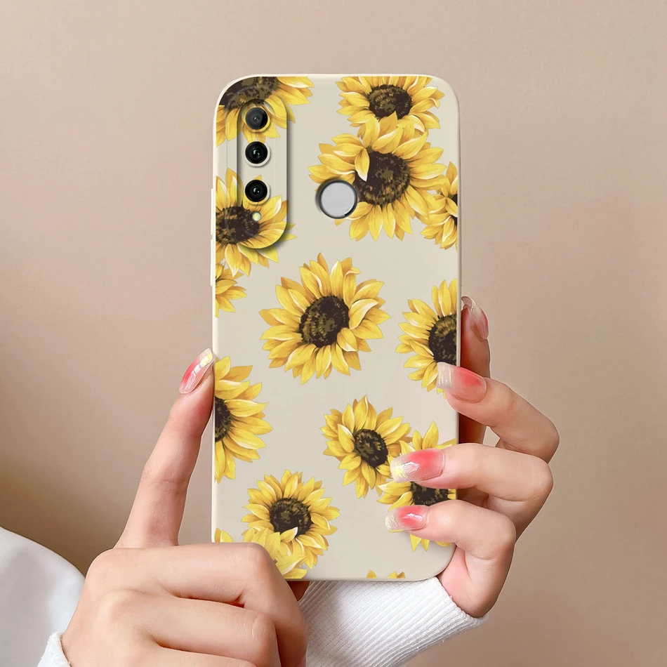 Floral Liquid Silicone Shockproof Phone Case with Camera Protection