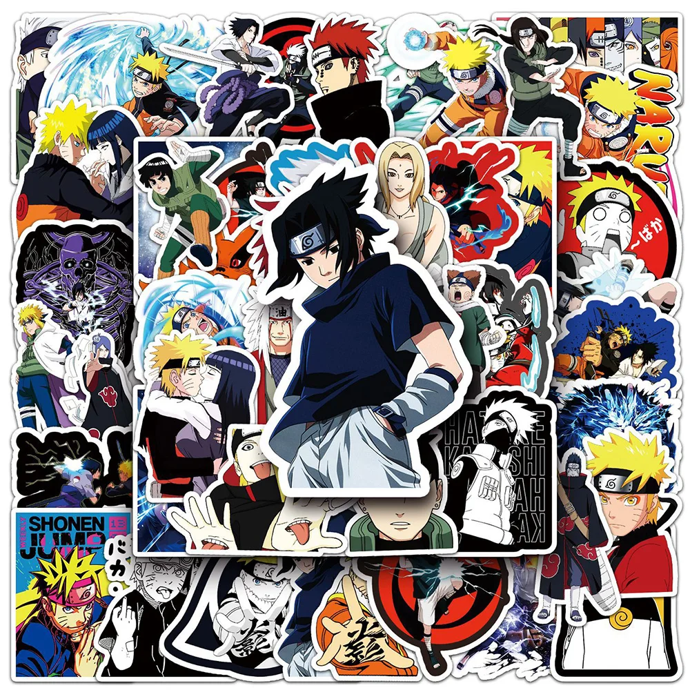 

10/30/50pcs Anime Naruto Waterproof Stickers Uzumaki Naruto Kakashi Uchiha Sasuke Itachi Decals Laptop Motorcycle Cool Sticker