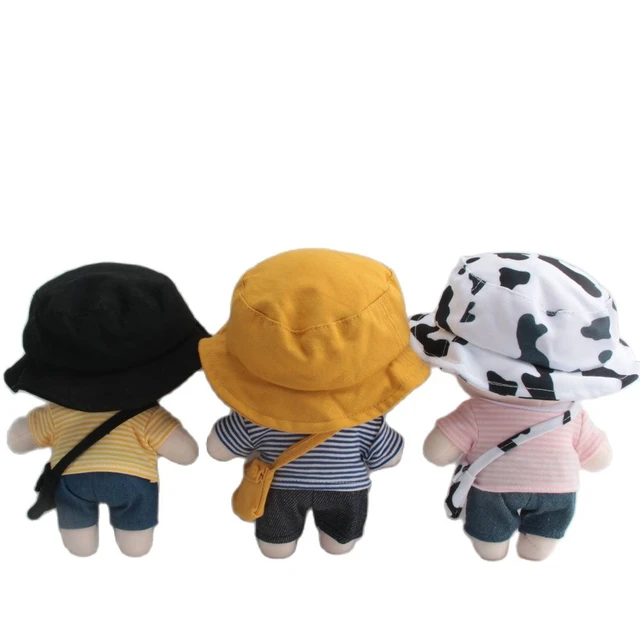 Skzoo – Vêtements En Peluche Pour Enfants, Chemise De Panda En Peluche  Kawaii + Chapeau De Pêcheur De Vache + Accessoires De Chaussures En Toile -  Poupées - AliExpress