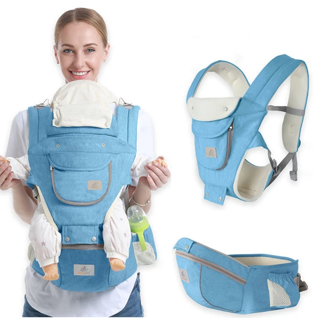 Mochila Porta Bebes Ergonómica Asiento 0-36 multifuncional VERDE