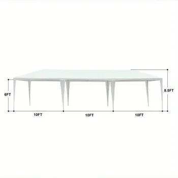10\'x30\' Outdoor Gazebo Canopy Tent Wedding Party Tent Patio /w 8 Removable Walls 4