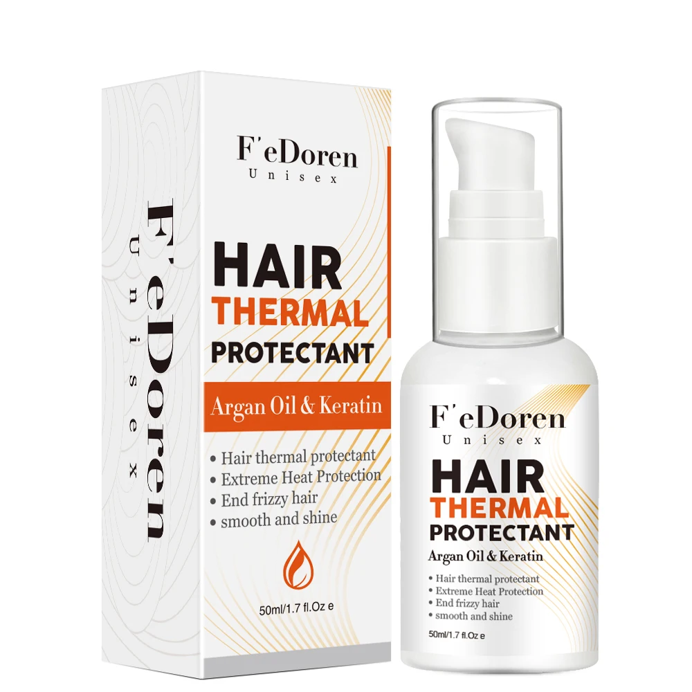 Description Picture 3 of itemHeat Hair Protectant Spray Argan Oil Repair Thermal Damaged Hair Mask Keratin Soft Smooth And Shine Conditioners Hair Care