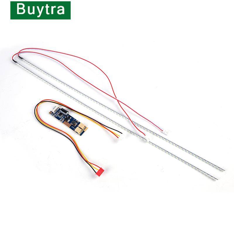 19 Inch Wide Panel LED Backlight Lamps Update CCFL To LED 2x Strips+ Driverboard 420mm Adjustable Brightness Kit