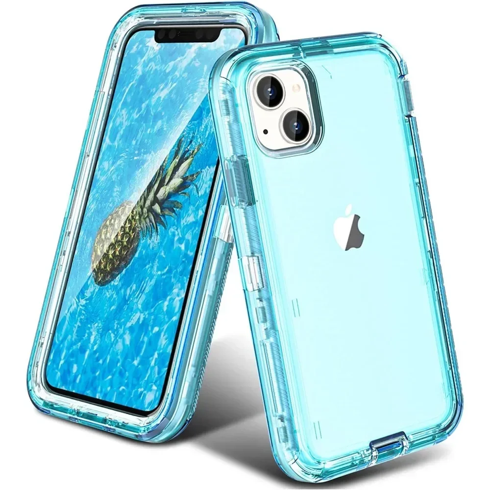 Triple-Protection Heavy Duty Shockproof Armor Case - Rugged Military Grade Anti-Drop Clear Cover