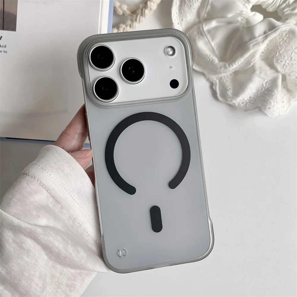 Ultra Slim Matte Frameless Phone Case with Wireless Charging Capability