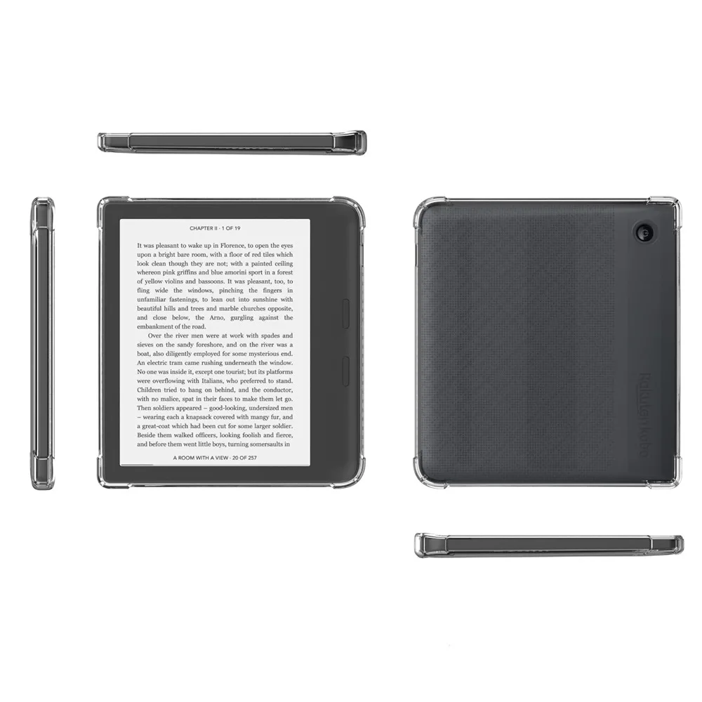 Transparent Reinforced Corners Case for 7-Inch eReaders