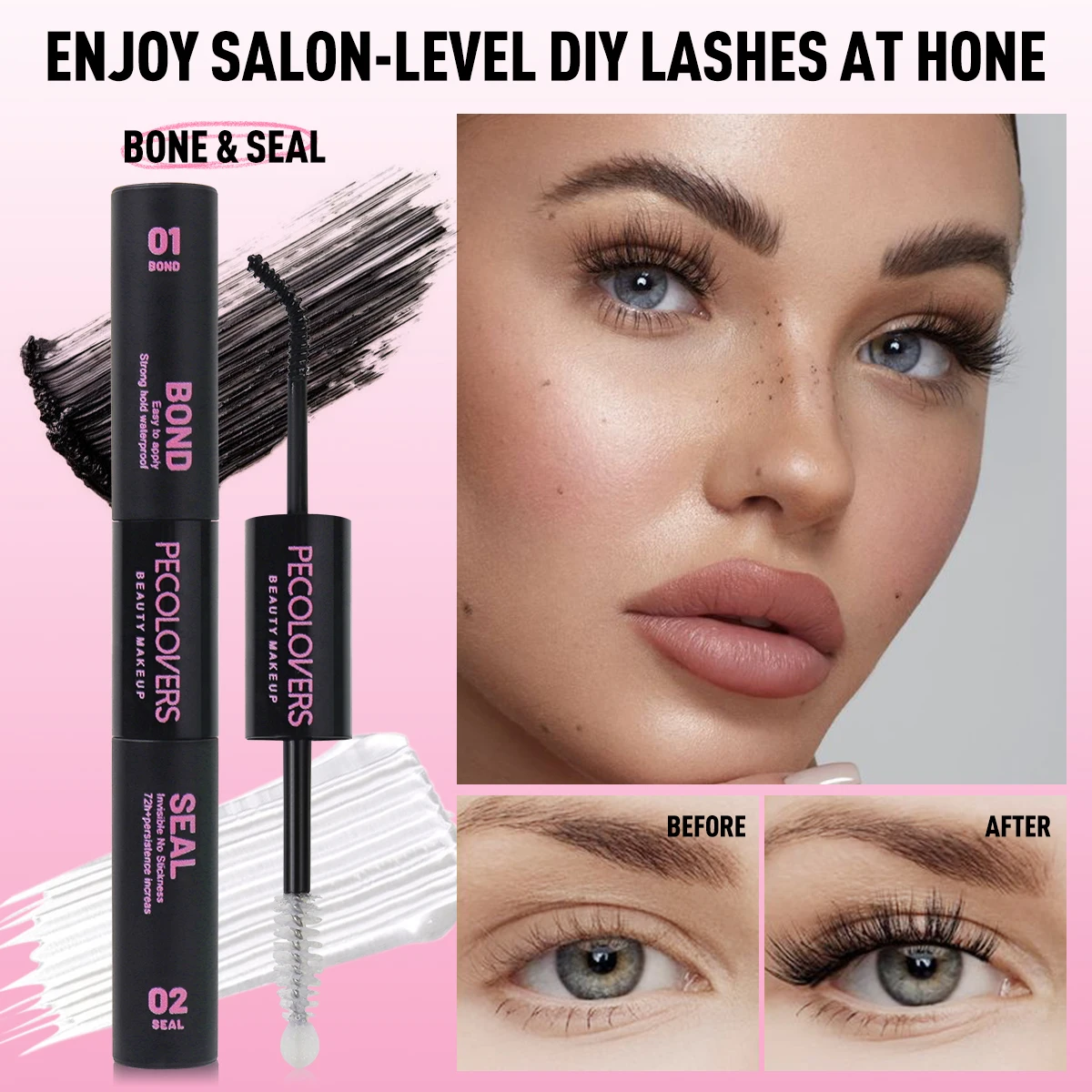 Double-head Waterproof Mascara And Lash Adhesive For Long Lashes_voghion.com