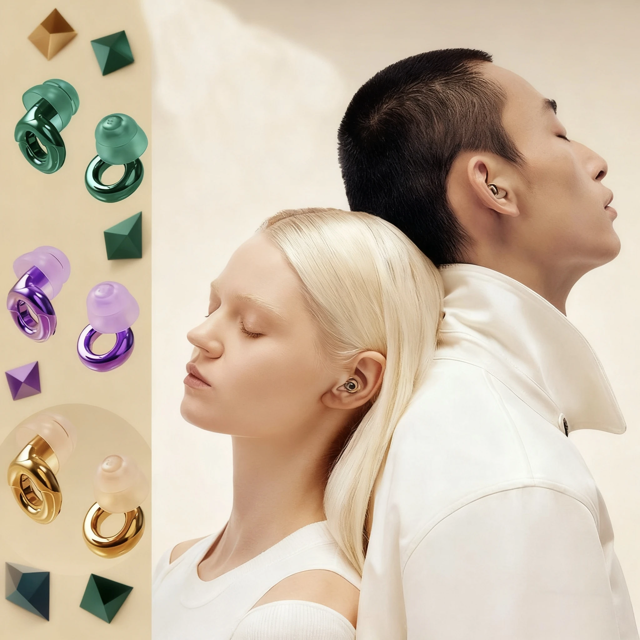 Silicone Electroplated Noise-Canceling Sleep Earplugs