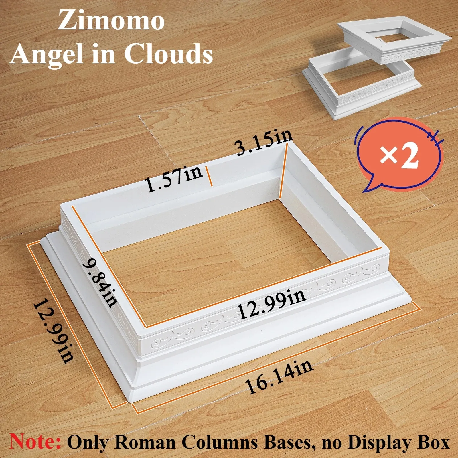 Eary Monster Display Case for Labubu Zimomo Angel Only Roman Column Base Art Display Box for Doll Toy Diy Box Easels Accessories