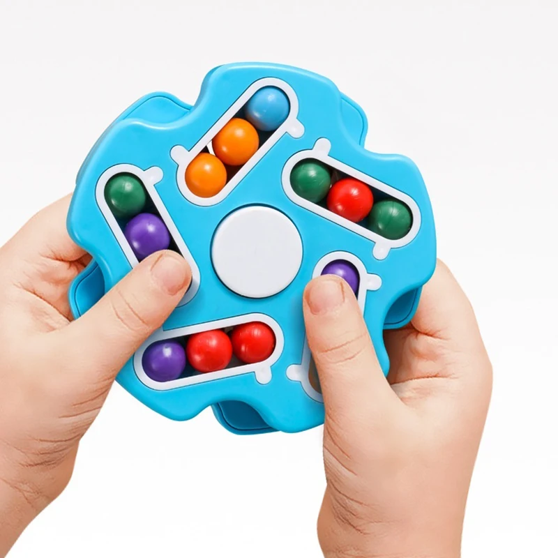 New Children Intelligence Rotating Magic Bean Fingertip Toy Kids Stress Relief Cube Toys for Aldult Relieve Decompression Game