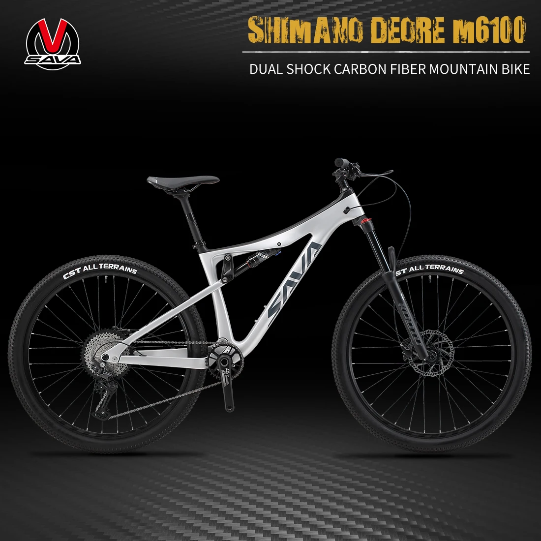 Sava Denon 6.0 Dual Shock Mountain Bike 27.5 Inch Carbon Fiber Mountain