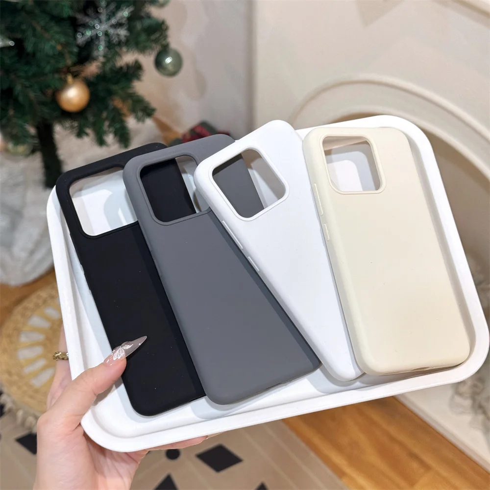 Candy Color Liquid Silicone Shockproof Phone Case Cover