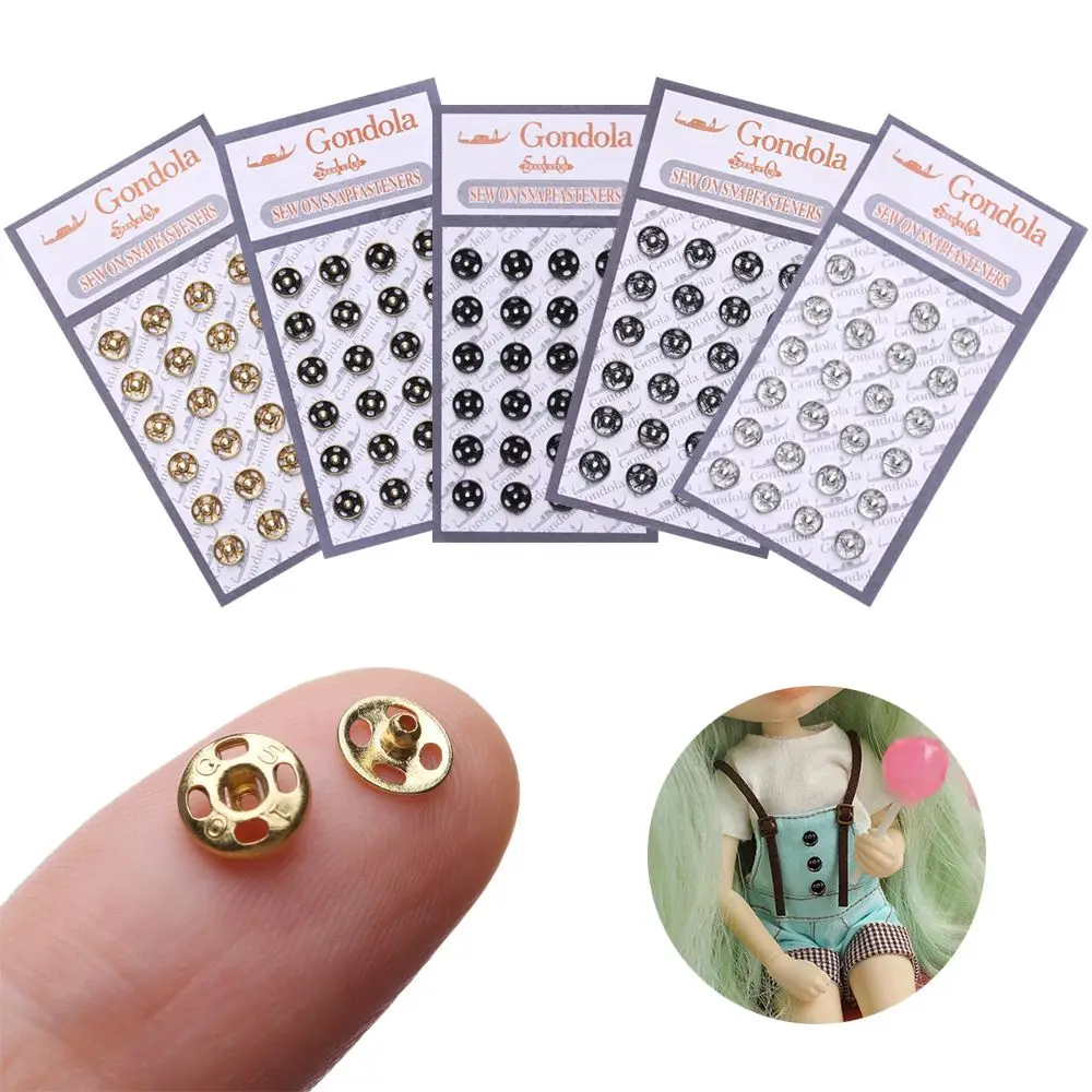 Mini Button Buckle DIY Doll Clothes Sewing Buckle 5mm Metal Buckle Cute Invisible Snap for Doll Clothing Sewing Accessories