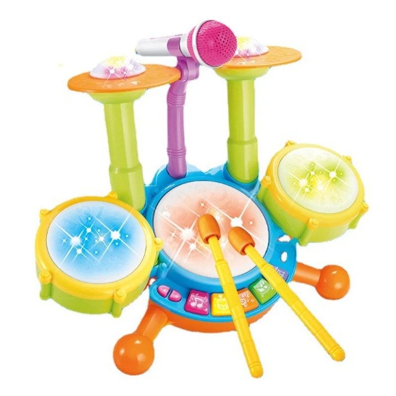 Kids Drum Set Musical Instrument Toys Drum Set for Toddlers 1 3
