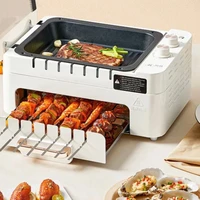 Automatic Rotating BBQ Grill, MultiFunction Skewer and Hot Pot Cooker for Home Use, Quick Cook Device,  Easy Clean Appliance, 2