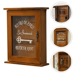 Key Wall Holder Box Storage Cabinet Rustic Decorative Organizer Entryway Wood Hook Case Mail Shelf Management Wooden Farmhouse
