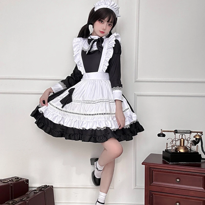 fitted lace wedding dress Halloween Lolita Maid Dress | Lolita Outfit main image 1