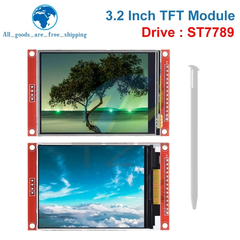 

TZT 3.2" 3.2 inch TFT LCD Touch Screen Module 240X320 ST7789 ILI9341 LCD Display for Arduino UNO MEGA2560 With/Without Touch