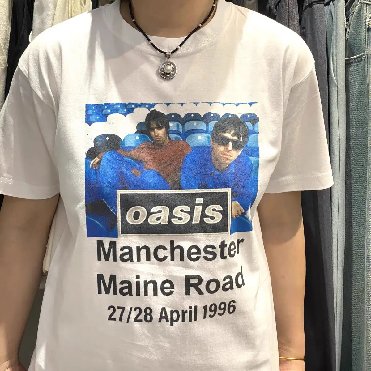 Oasis Tour Peripheral limit T-Shirts Trendy Cotton T-Shirt Women's Versatile Loose Hot-selling Fashion Short Sleeve top