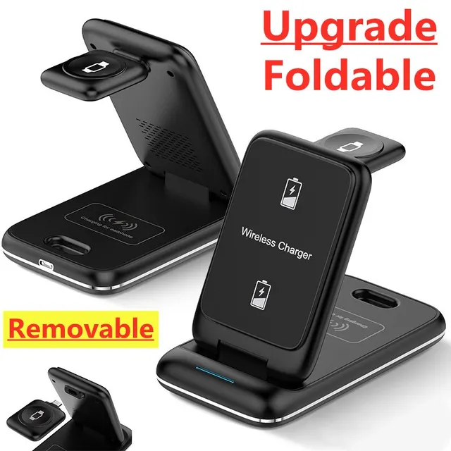 עמדת טעינה אלחוטית 3 ב-1 למכשירי Apple: מטען מהיר 15W